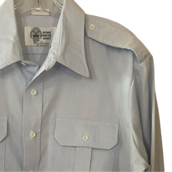 Defense Logistics Agency Shirt Men 17/32/33 Cotton Blend Military Halloween Blue - Picture 6 of 6